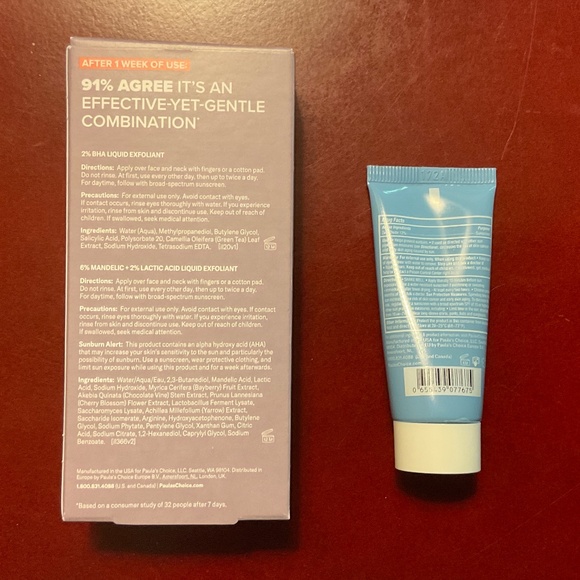 Paula’s Choice Travel Size Exfoliators and Moisturizer Sun Screen - Picture 2 of 2